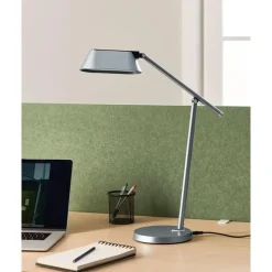 Leen Bakker LEONIS - Bureaulamp LED - Grijs - Synthetisch materiaal Discount