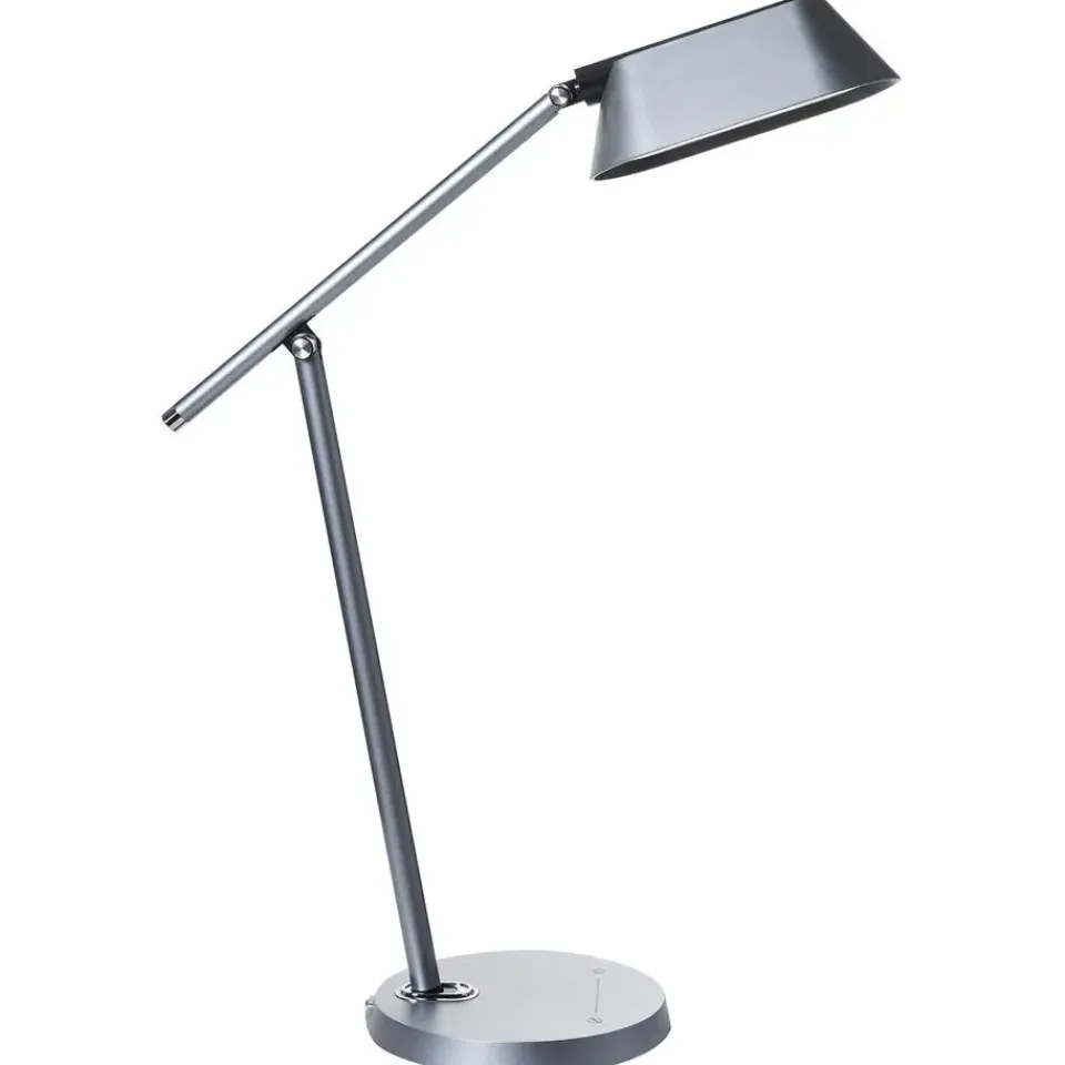 Leen Bakker LEONIS - Bureaulamp LED - Grijs - Synthetisch materiaal Discount