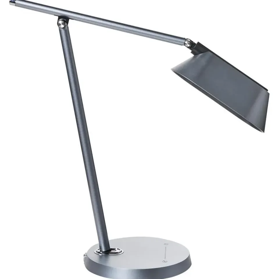 Leen Bakker LEONIS - Bureaulamp LED - Grijs - Synthetisch materiaal Discount