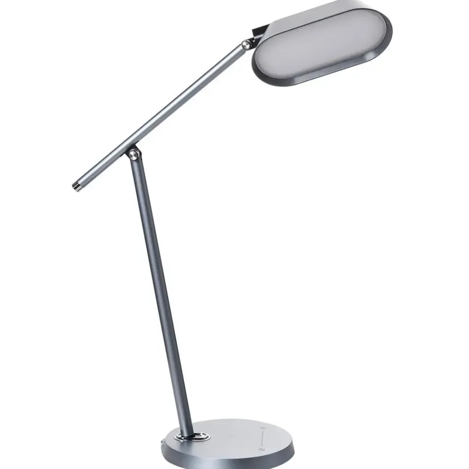 Leen Bakker LEONIS - Bureaulamp LED - Grijs - Synthetisch materiaal Discount