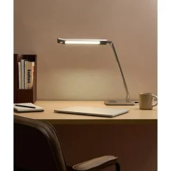 Leen Bakker LEPUS - Bureaulamp LED - Zilver - Synthetisch materiaal Outlet