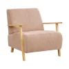 Beliani LESJA - Fauteuil - Roze - Stof