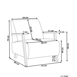 Beliani LESJA - Fauteuil - Roze - Stof