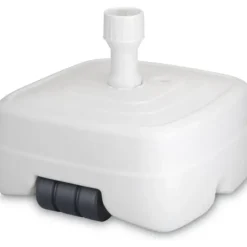 Outdoor Living Lesli Living Parasolvoet met wieltjes - wit - 48 x 48 cm - 50 liter New