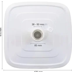 Outdoor Living Lesli Living Parasolvoet met wieltjes - wit - 48 x 48 cm - 50 liter New