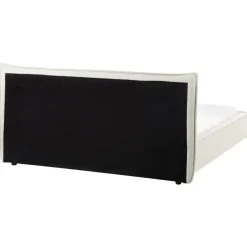 Beliani LESTRE - Tweepersoonsbed - Gebroken wit - 160 x 200 cm - Linnen Outlet