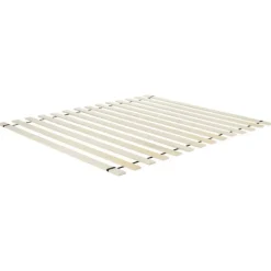 Beliani LESTRE - Tweepersoonsbed - Gebroken wit - 160 x 200 cm - Linnen Outlet