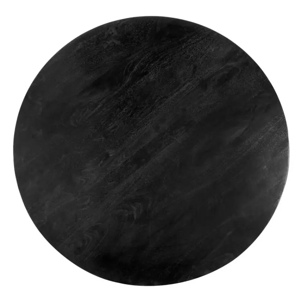 Lewis & Loft Eettafel Lane - Rond ⌀130 - FSC®- mangohout - Zwart Outlet