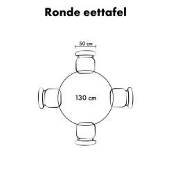 Lewis & Loft Eettafel Lupe - Rond ⌀130 - FSC®- mangohout - Naturel Sale