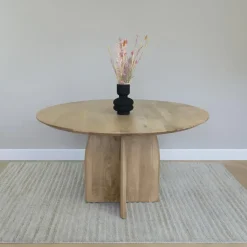Lewis & Loft Eettafel Lupe - Rond ⌀130 - FSC®- mangohout - Naturel Sale