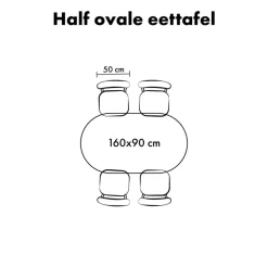 Lewis & Loft Eettafel Lynn - FSC® - Ovaal - 160x90 cm - Naturel Online