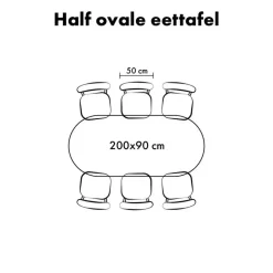 Lewis & Loft Eettafel Lynn – Ovaal – 200x90 cm – Mangohout – Naturel New