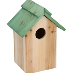 Lifetime Garden Vogelhuisje - hout - 24 x 18 x 14 cm - groen dak Online