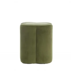 Light & Living - Nalani poef 38x38x45 cm velvet- olijfgroen Online