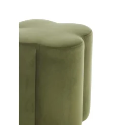 Light & Living - Nalani poef 38x38x45 cm velvet- olijfgroen Online