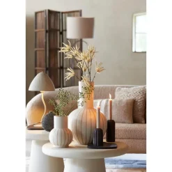 Light & Living - Ulloa vaas deco Ø34x52 cm - keramiek mat zand/bruin Outlet