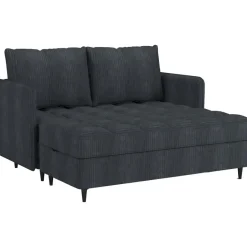 Dorel Home Lindhus - Bank met chaise longue omkeerbaar in corduroy antraciet Sale