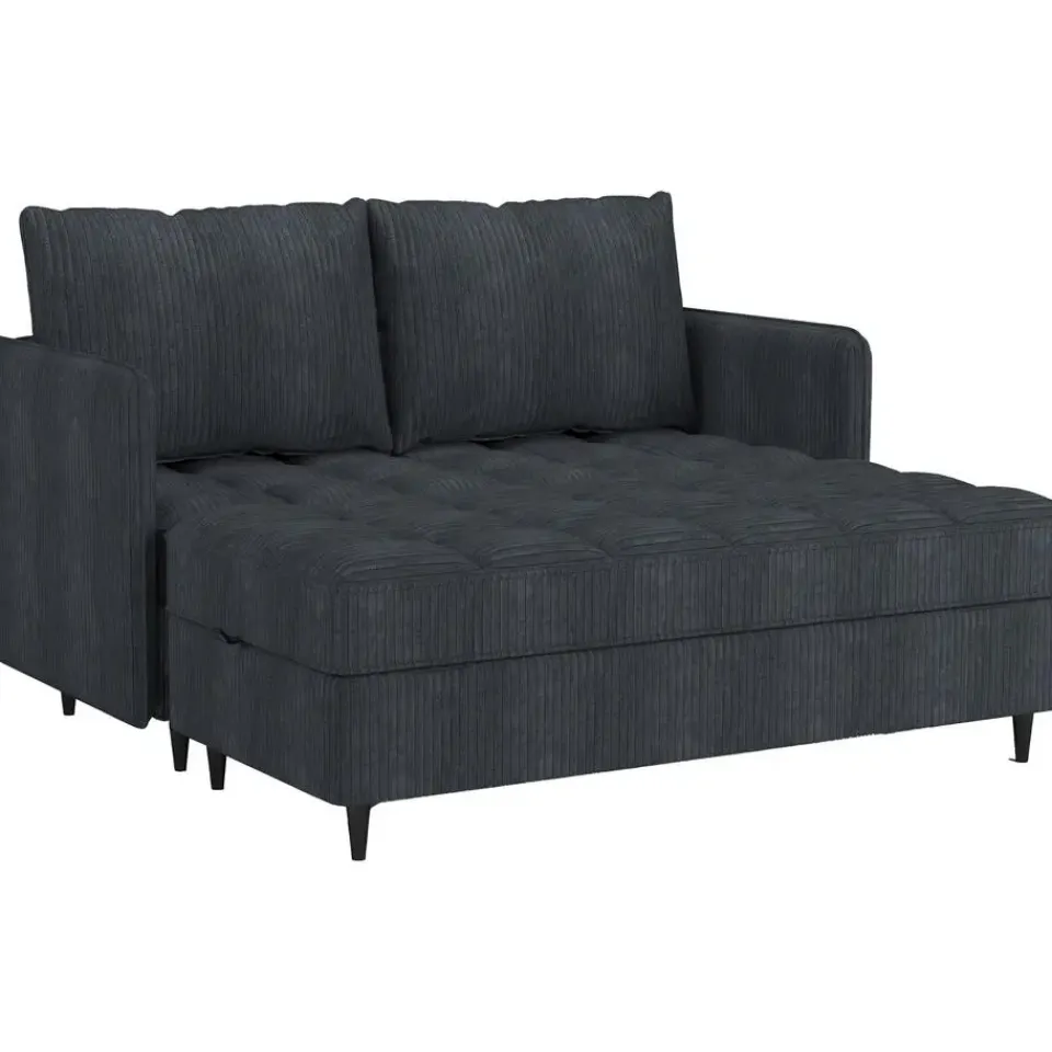 Dorel Home Lindhus - Bank met chaise longue omkeerbaar in corduroy antraciet Sale