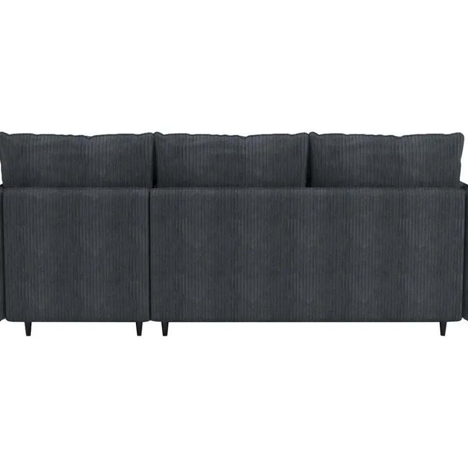 Dorel Home Lindhus - Bank met chaise longue omkeerbaar in corduroy antraciet Sale