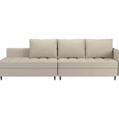 Dorel Home Lindhus - Bank met chaise longue omkeerbaar in stof crème Discount