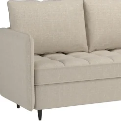 Dorel Home Lindhus - Bank met chaise longue omkeerbaar in stof crème Discount