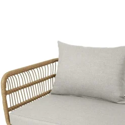 Leen Bakker Lisomme Dax rotan tuinbank zand - met zitkussens Discount