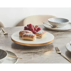 Beliani LIVADIA - Gebaksstandaard - Wit - Marmer Outlet