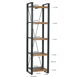 Livingfurn - Boekenkasten Nairobi 200cm - Mangohout Best