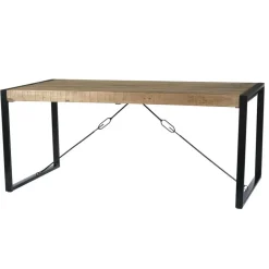 Livingfurn - Eetkamertafel Nairobi - U-Poten - Mangohout - 220x100 cm Discount