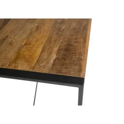 Livingfurn - Eetkamertafel Nairobi - U-Pot - Mango Hout - 140x80 cm - Bruin Best