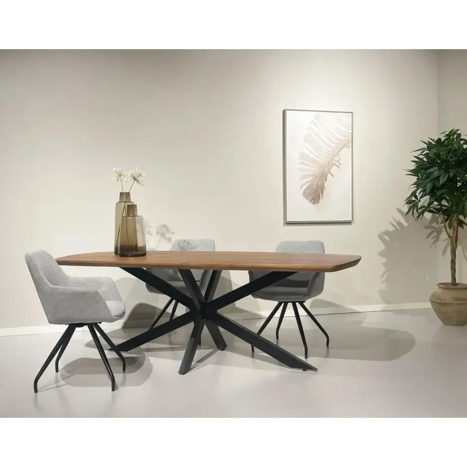 Livingfurn - Eetkamertafel Jesper Danish Oval 210cm - Mangohout Online