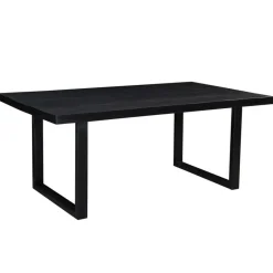 Livingfurn - Eetkamertafel Kala - U-Poten - Mangohout - 200 cm - Zwart