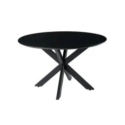 Livingfurn - Ronde Eetkamertafel Oslo Zwart - Acasiahout - 120 cm New