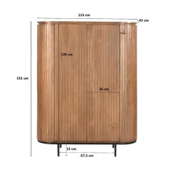 Livingfurn Kabinetkast Noor Naturel 150cm Mangohout