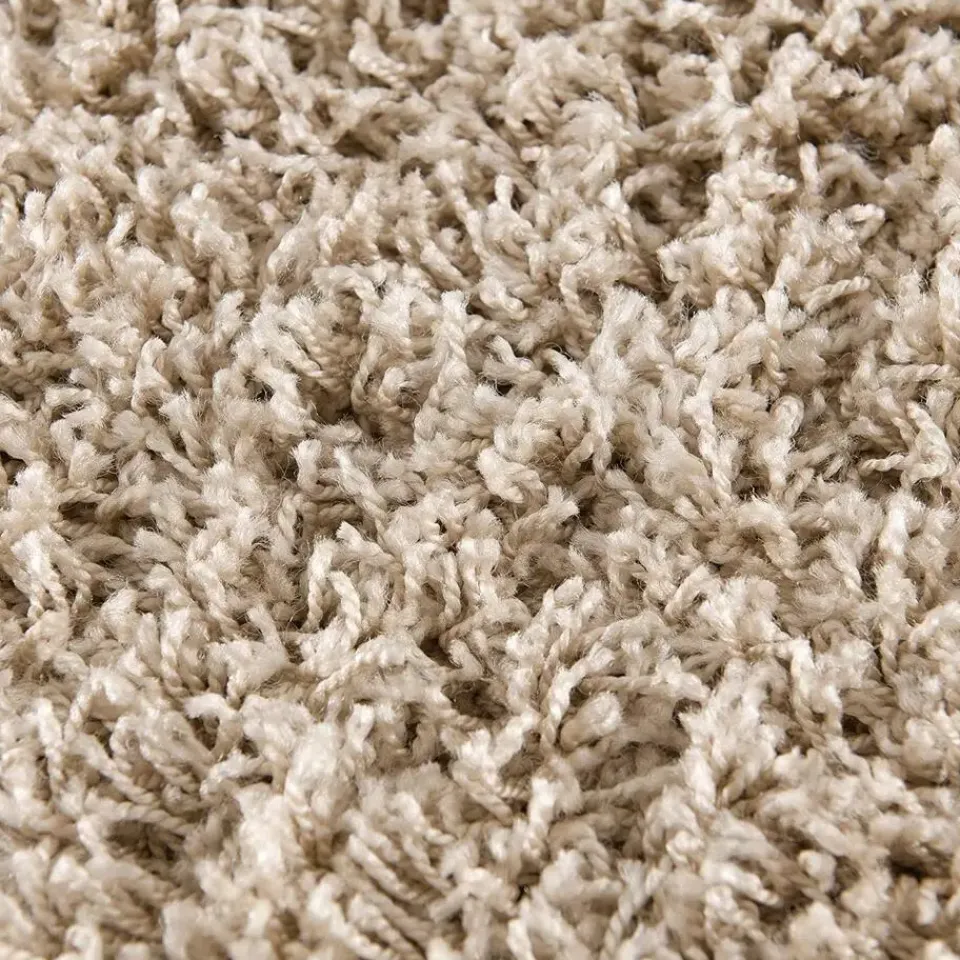 Muratap Loca Shaggy Rond Vloerkleed Beige Hoogpolig - 240 CM ROND Clearance