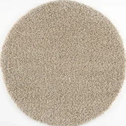 Muratap Loca Shaggy Rond Vloerkleed Beige Hoogpolig - 150 CM ROND Outlet