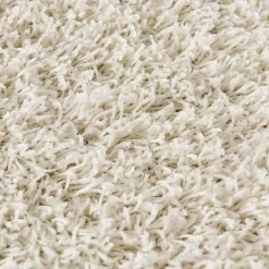 Muratap Loca Shaggy Rond Vloerkleed Creme Hoogpolig - 120 CM ROND Outlet