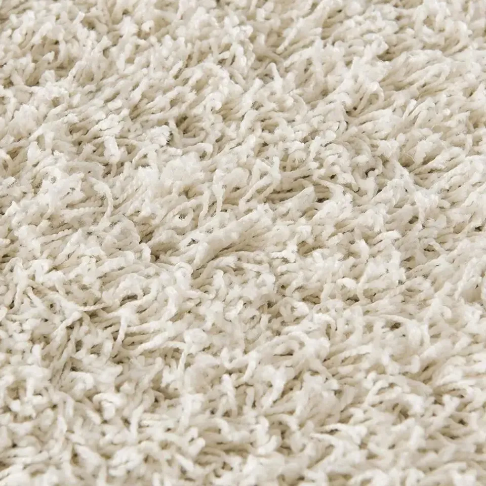 Muratap Loca Shaggy Rond Vloerkleed Creme Hoogpolig - 120 CM ROND Outlet