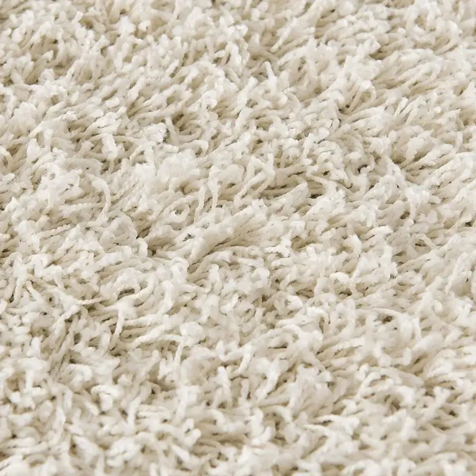Muratap Loca Shaggy Rond Vloerkleed Creme Hoogpolig - 120 CM ROND Outlet