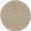 Muratap Loca Shaggy Rond Vloerkleed Beige Hoogpolig - 300 CM ROND Discount