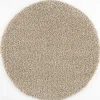 Muratap Loca Shaggy Rond Vloerkleed Beige Hoogpolig - 120 CM ROND New
