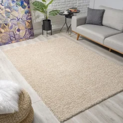 Muratap Loca Shaggy Vloerkleed Beige Hoogpolig - 160x230 CM