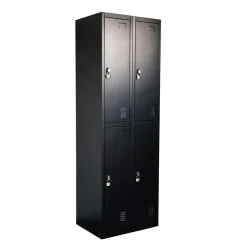 IVOL Lockerkast Zwart - 60x185 cm - 4 lockers Best