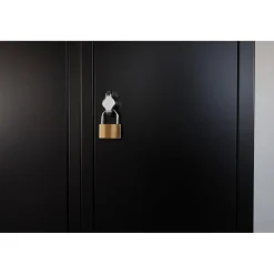 IVOL Lockerkast Zwart - 60x185 cm - 4 lockers Best