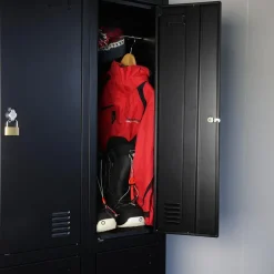 IVOL Lockerkast Zwart - 60x185 cm - 4 lockers Best
