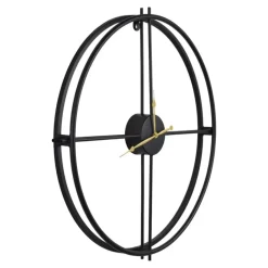 Loft24 LOFT42 Ben Wandklok - Zwart - Metaal - 60x6 Online