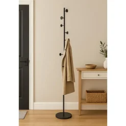 LOFT42 Bern staande kapstok - Zwart - Metaal - 170x27 Outlet