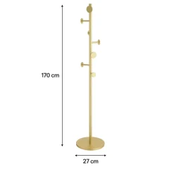 LOFT42 Bern staande kapstok - Goud - Metaal - 170x27 Clearance
