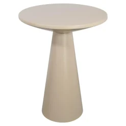 Loft24 LOFT42 Bijzettafel Ferry trompetvoet - Metaal - Beige - 60x44 Sale
