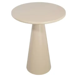 Loft24 LOFT42 Bijzettafel Ferry trompetvoet - Metaal - Beige - 60x44 Sale